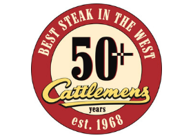 Logo and Link to Cattlemen's Website URL: https://www.cattlemens.com/ Best Steak in the West 50+ Years est 1968